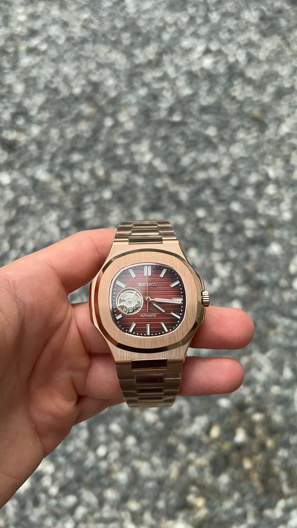 Nautilus - Open heart rose gold