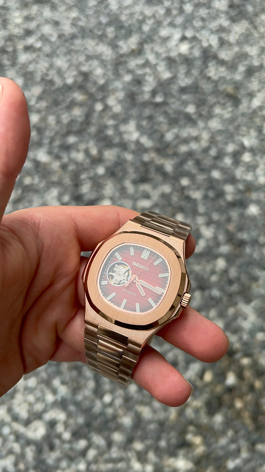 Nautilus - Open heart rose gold