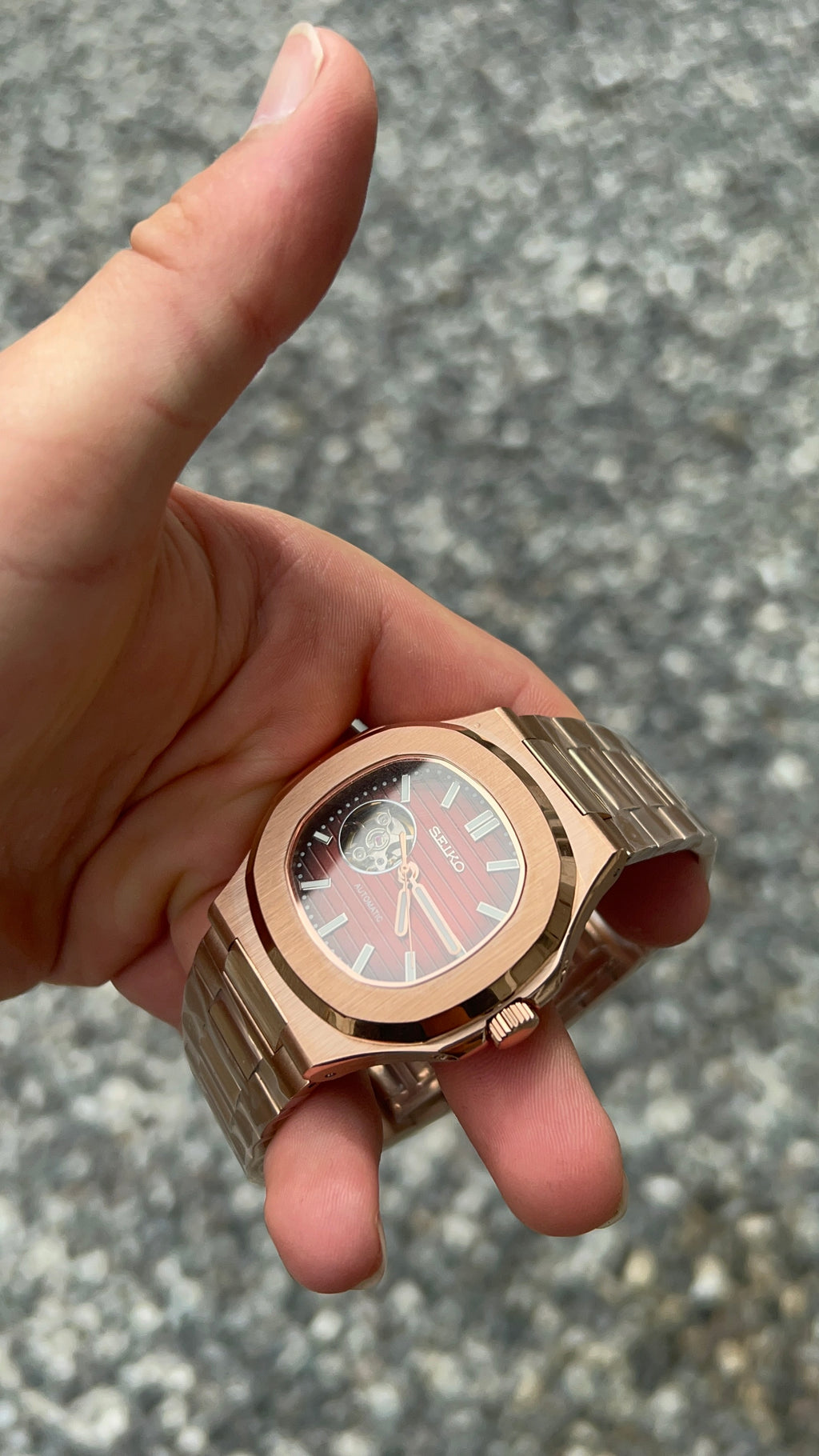 Nautilus - Open heart rose gold