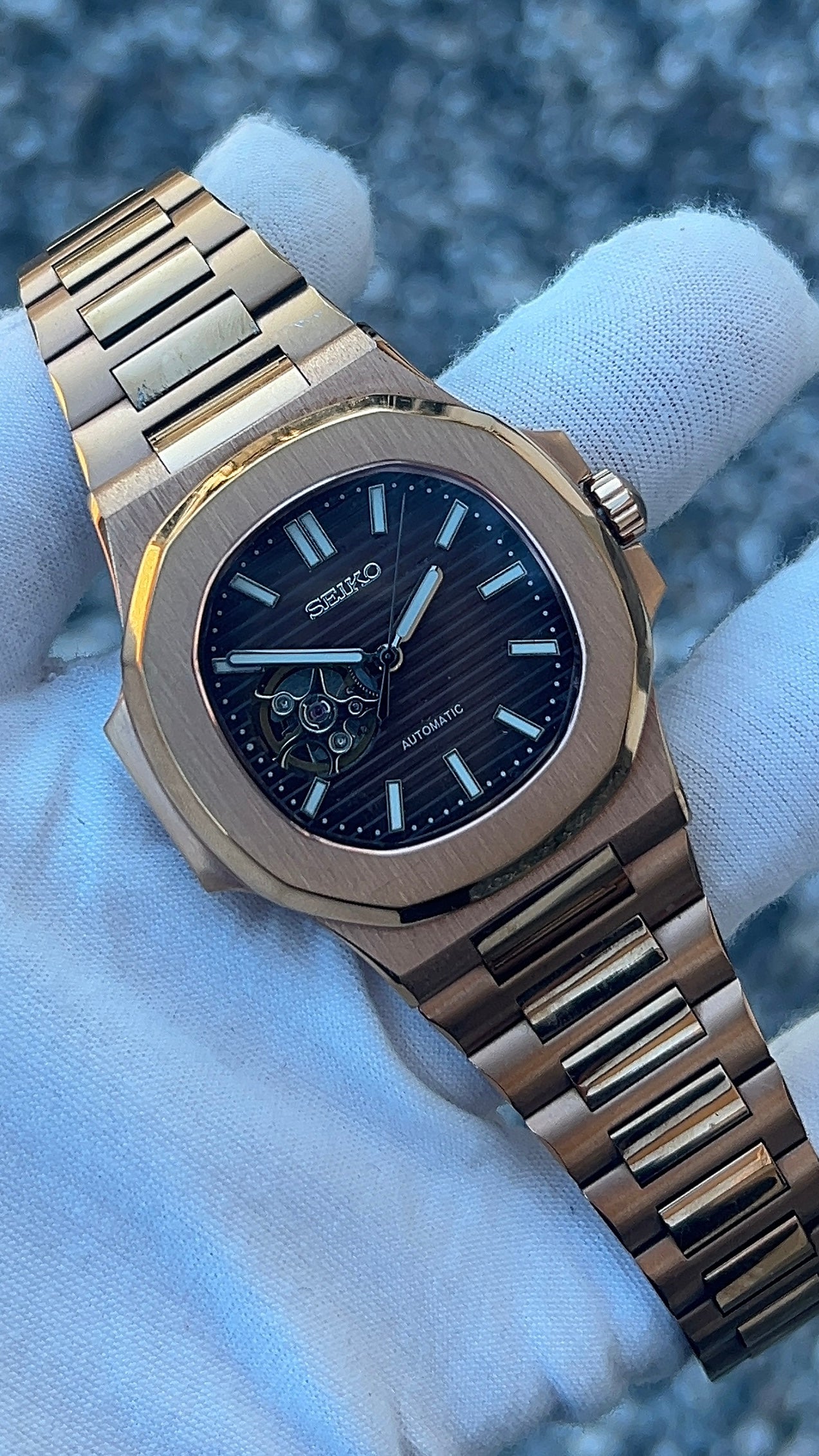 Nautilus - Open heart rose gold