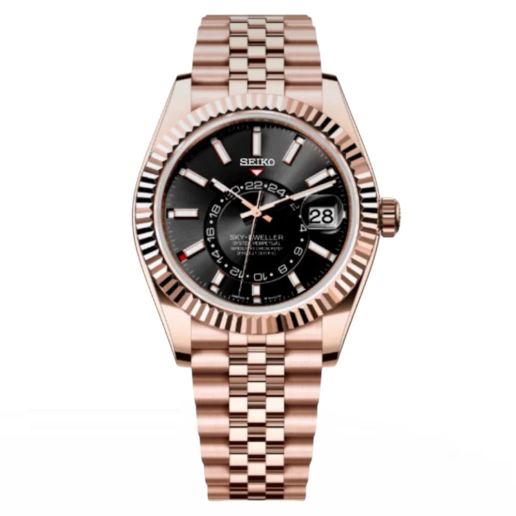 Seikodweller Rose Gold - Black