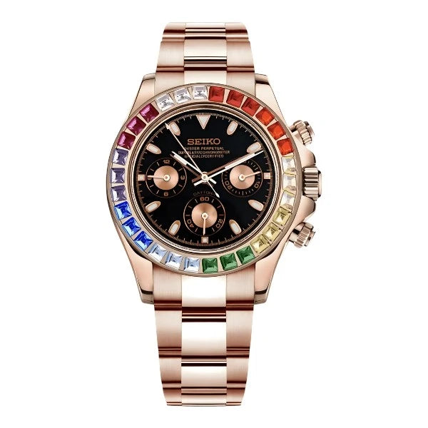 Daytona - Rose Gold Rainbow